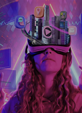 Girl Wearing VR glass on head |metappfactory