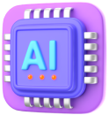 Ai Chip 3D Icon